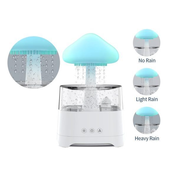 5 IN 1 Bluetooth Speaker Rain Cloud Humidifier, switchable 7 colors, 450ml capacity super quiet, intelligent anti-dry function ___________________ - Image 6