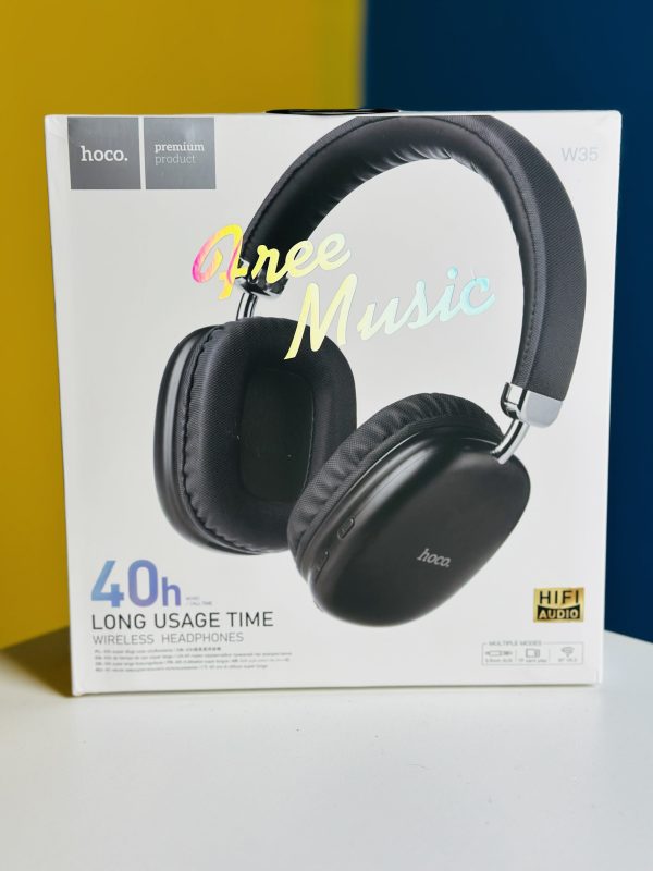 Hoco W35 Wireless Headphone- Black Color - Image 2