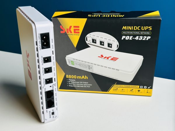 SKE 432P mini UPS for Router, ONU, Camera – 25 Watt 5v 9v 12v & PoE support 15/24v - Image 3