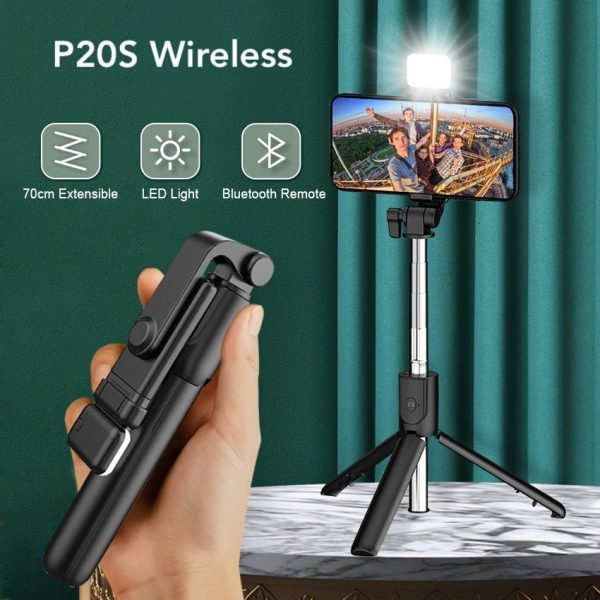 P20S Selfie Stick with LED Light