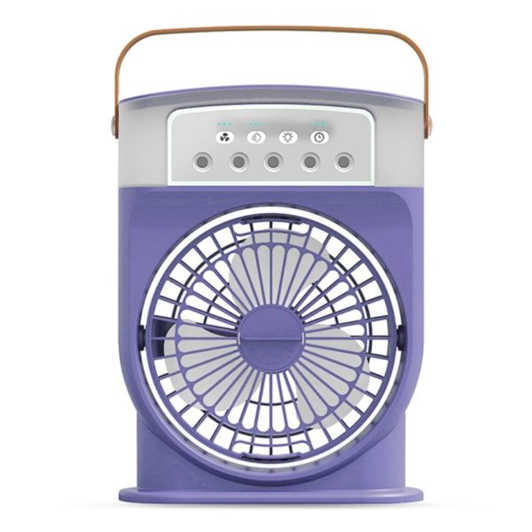 DISNIE Rechargeable Air Cooler Fan With Mist Flow – Purple Color