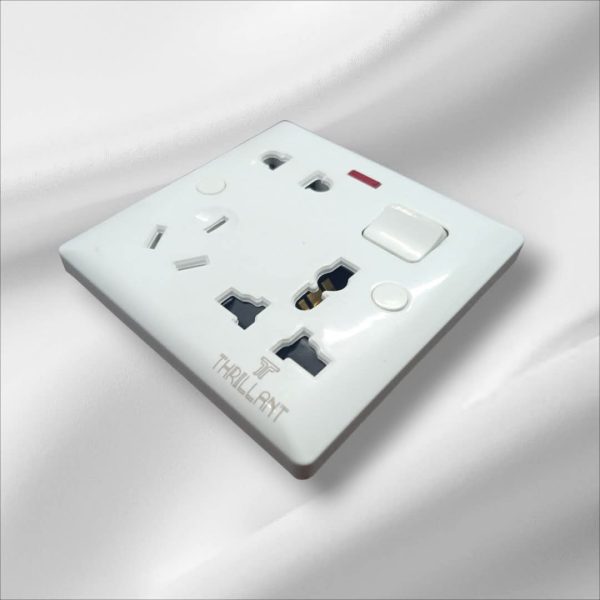 6 Pin Multi Function Universal Wall Switch Socket  Universal Socket